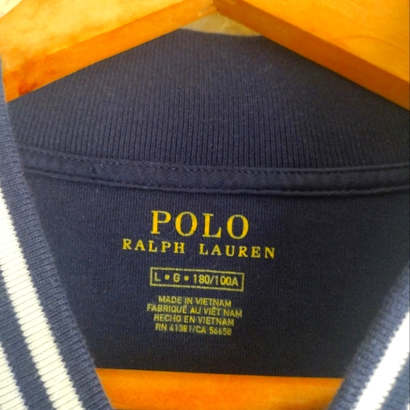 Polo Ralph Lauren Big Pony Full Zip Jersey with USA Flag Patch - Picture 5 of 6